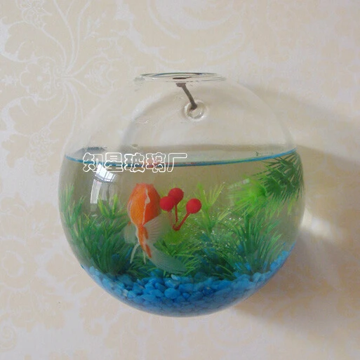 Decorative Glass Fish Bowls Pleasing Diameter 12Cm Wall Mounted Glass Aquarium Creative Glass Design Decoration Decorative Glass Fish Bowls Delectable Diameter 12Cm Wall Mounted Glass Aquarium Creative Glass Decorating Design