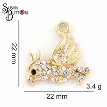 50pcs/lots Fashion Jewelry Pendant Gold Vintage Parrot Dangle Charms for necklace bracelet jewelry making SJDC3124