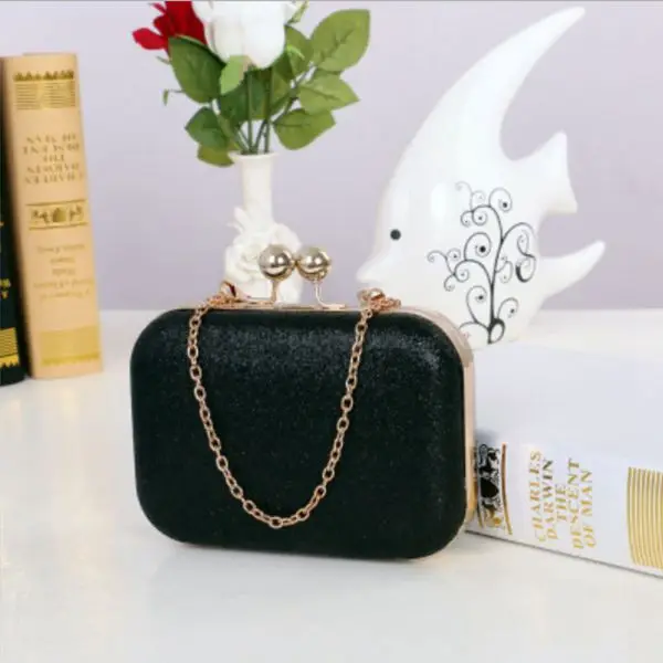FGGS Женская шикарная вечерняя сумочка свадебная сумка клатч с цепочкой мини сумка подарок на день рождения День Святого Валентина черный