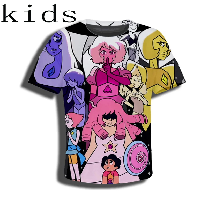 Футболка LIASOSO с 3d принтом, Мужская Уличная футболка с аниме Harajuku, Детская футболка со Стивеном, Детская футболка с короткими рукавами, E560 - Цвет: 23