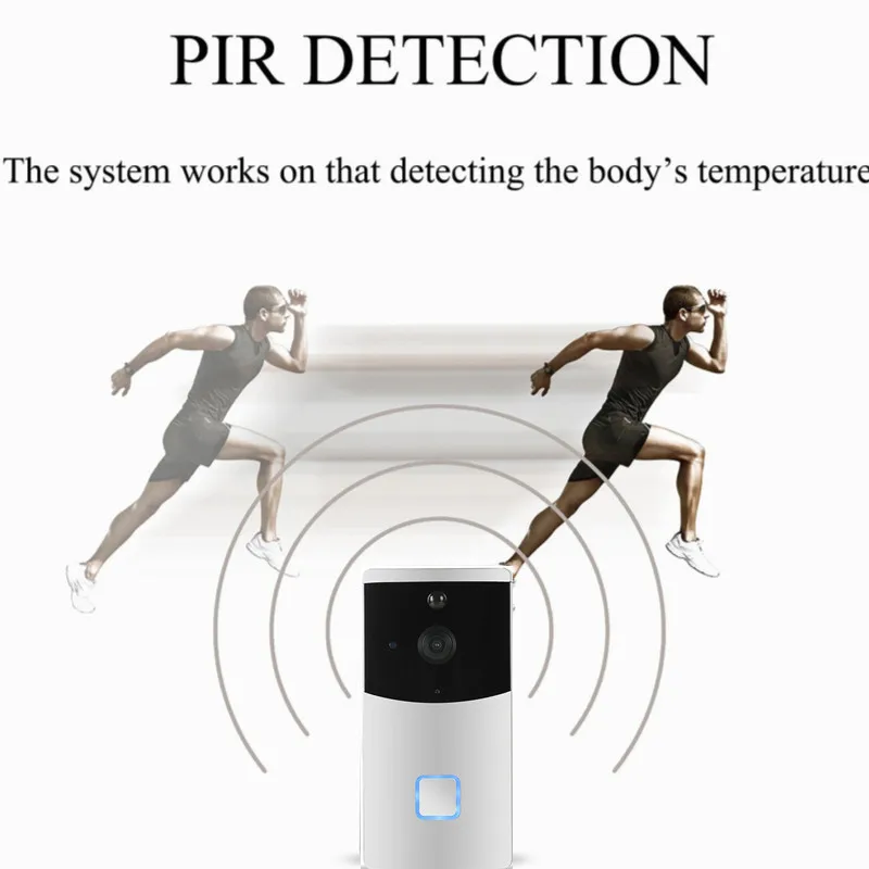 WiFi умный видеодомофон дверной звонок камера Двусторонняя аудио ночное видение PIR детектор движения сигнализация беспроводной домашний дверной звонок безопасности