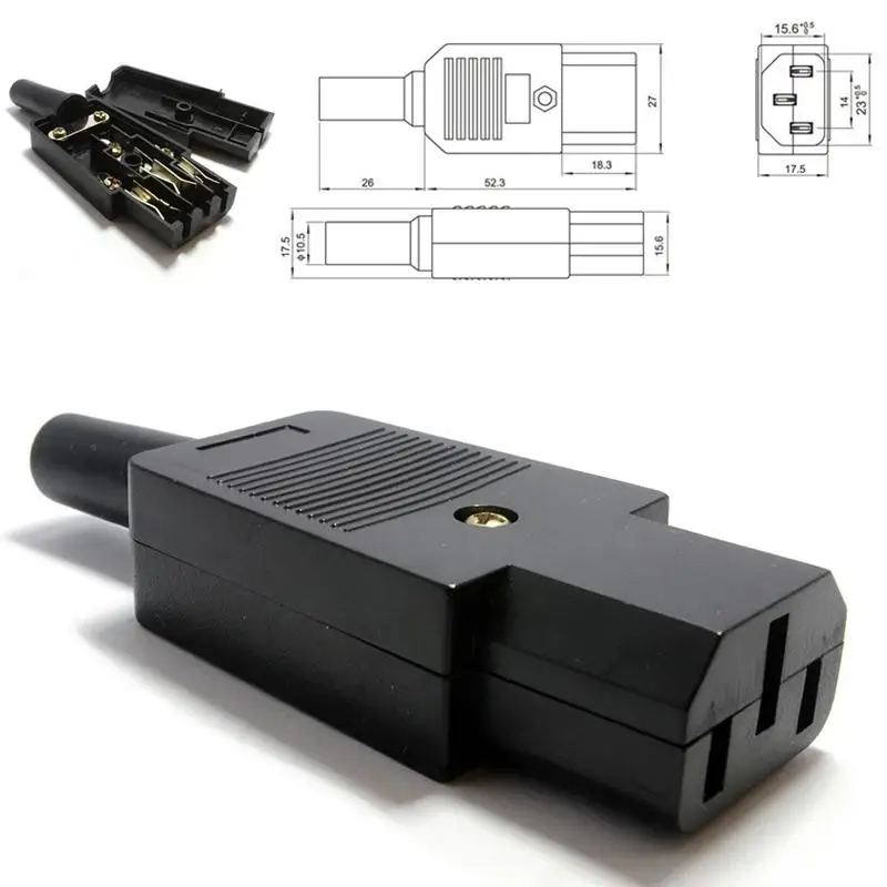 Amzdeal AC 250V 10A 1500KW IEC C13 адаптер|adapter plug|iec c13c13 adapter |