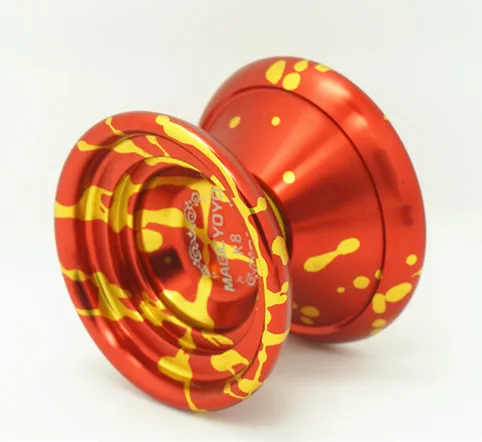 Магический йойо K8 металлические цветные авиации Алюминий профессионального йо-йо игрушка-антистресс+ Бесплатный подарок - Цвет: Красный
