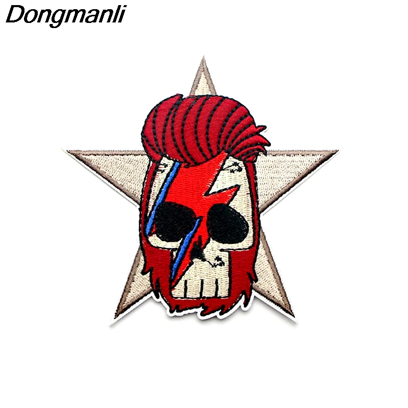 

P3823 Dongmanli David Dowie Embroidered Anime Sew Iron on Applique Badge for Clothes T-shirt backpack