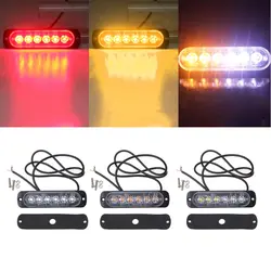 HNGCHOIGE 6LED 1000LM 12 Вт DC 12 В-24 В автомобиля аварийного Strobe Light Bar Предупреждение Flash мигает грузовик фар автомобиля Алюминий