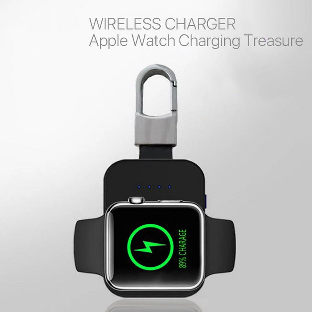 Для APPLE iWatch 1 2 3 4 Series Беспроводная Быстрая зарядка 950 мАч с брелоком Внешний
