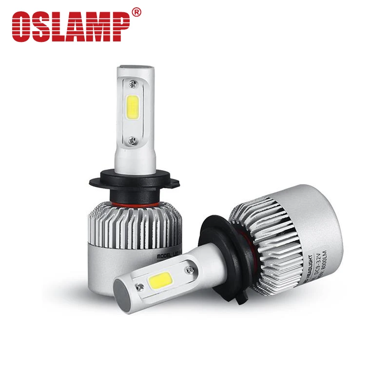 

Oslmap S2 H7 Car LED Headlight Bulb COB Cree Chips 72W/Pair All In One 6500k 12V 24V Head Lamp Fog Light  Auto Replacement Parts