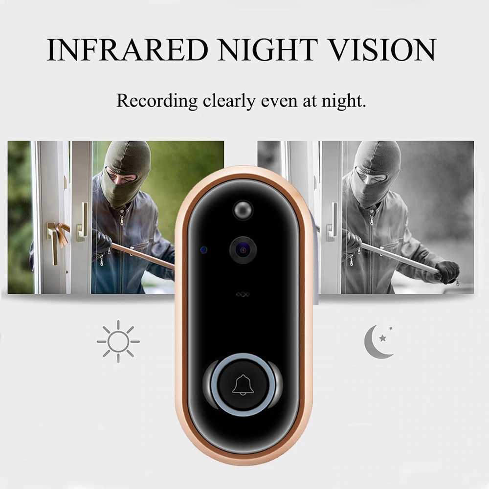 Беспроводной Wi Fi Видеозвонок CDYCAM 1080P HD кольцевой дверной звонок камера 2 Мп ночное