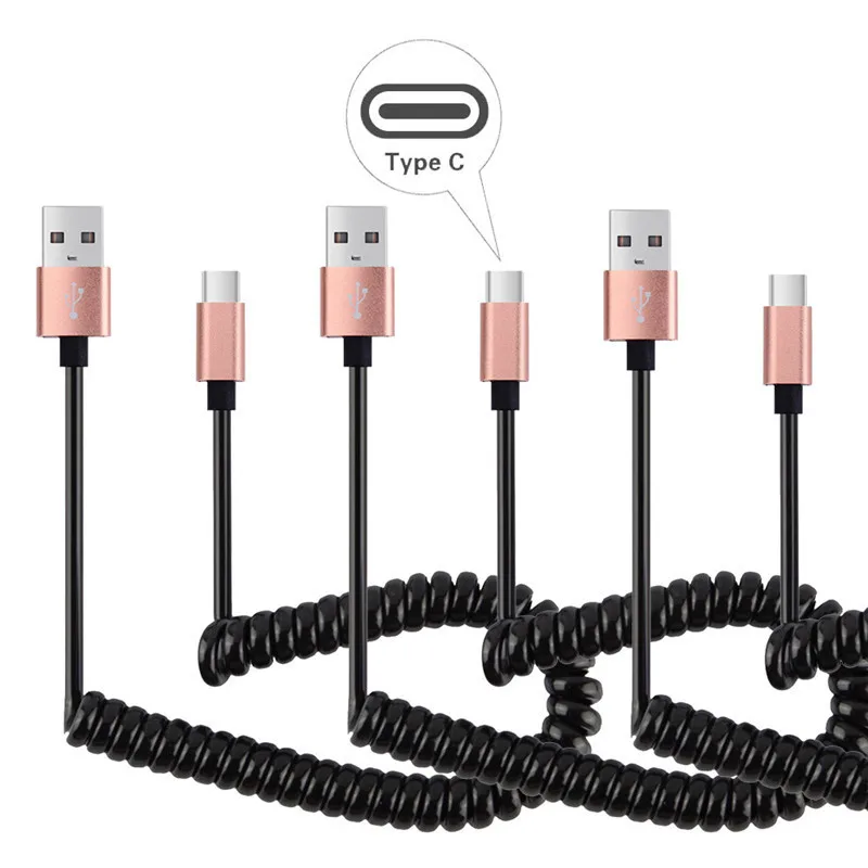 Весенний usb кабель Type C для Xiaomi Mi Max 3 Pro/Black Shark 2/Black Shark/Redmi Note 7 Pro металлический