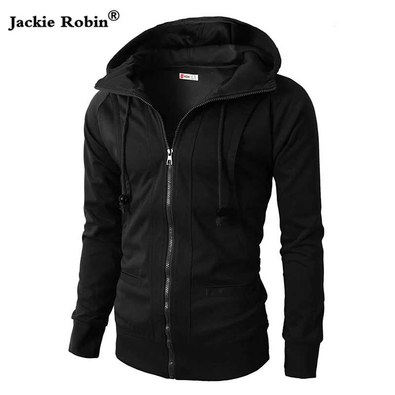 

2018 New Hoodies Men Fleece Zipper Sweatshirts Winter Stand Collar Sportswear Slim Male Solid Hip Hop Tracksuit