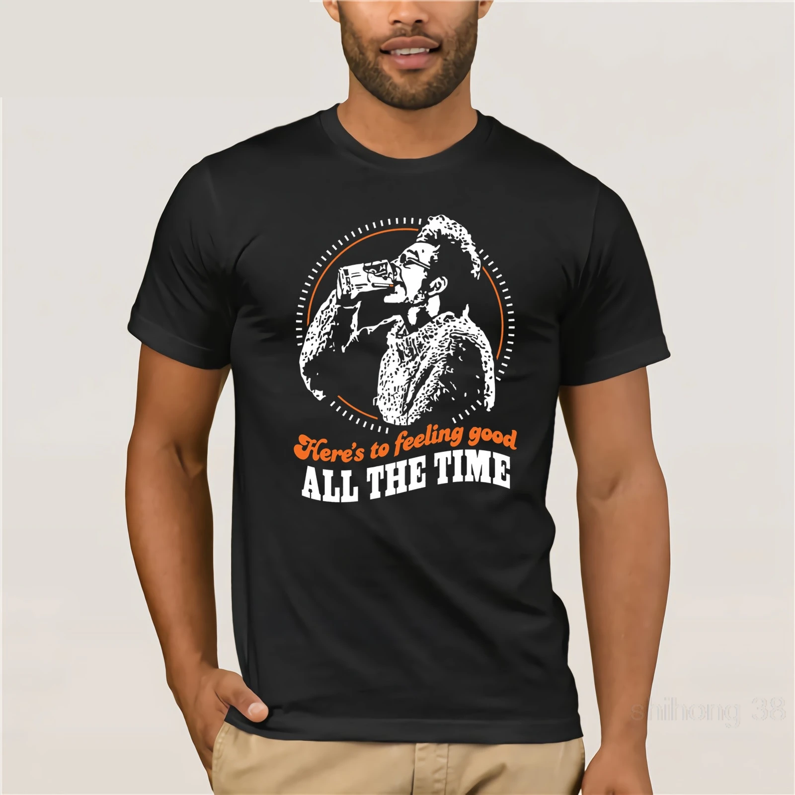 

Here's To Feeling Good All The Time Seinfeld T-Shirt Trendy Creative Graphic T-shirt Top Original design free shipping