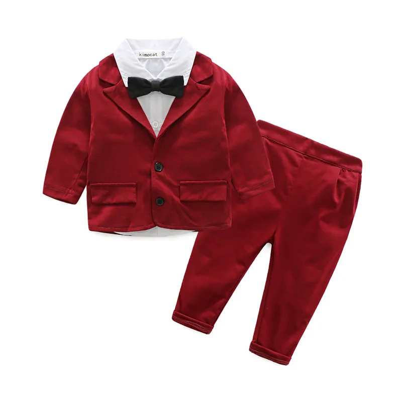 Newborn Baby Boy Clothes New Formal Party Bodysuit Outfit Baby Suits