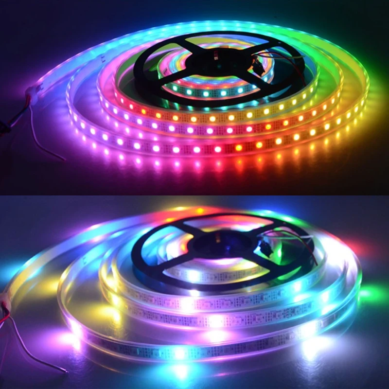Светодиодная лента WS2812B WS2811 5050SMD RGB неоновая Адресуемая водонепроницаемая лампа