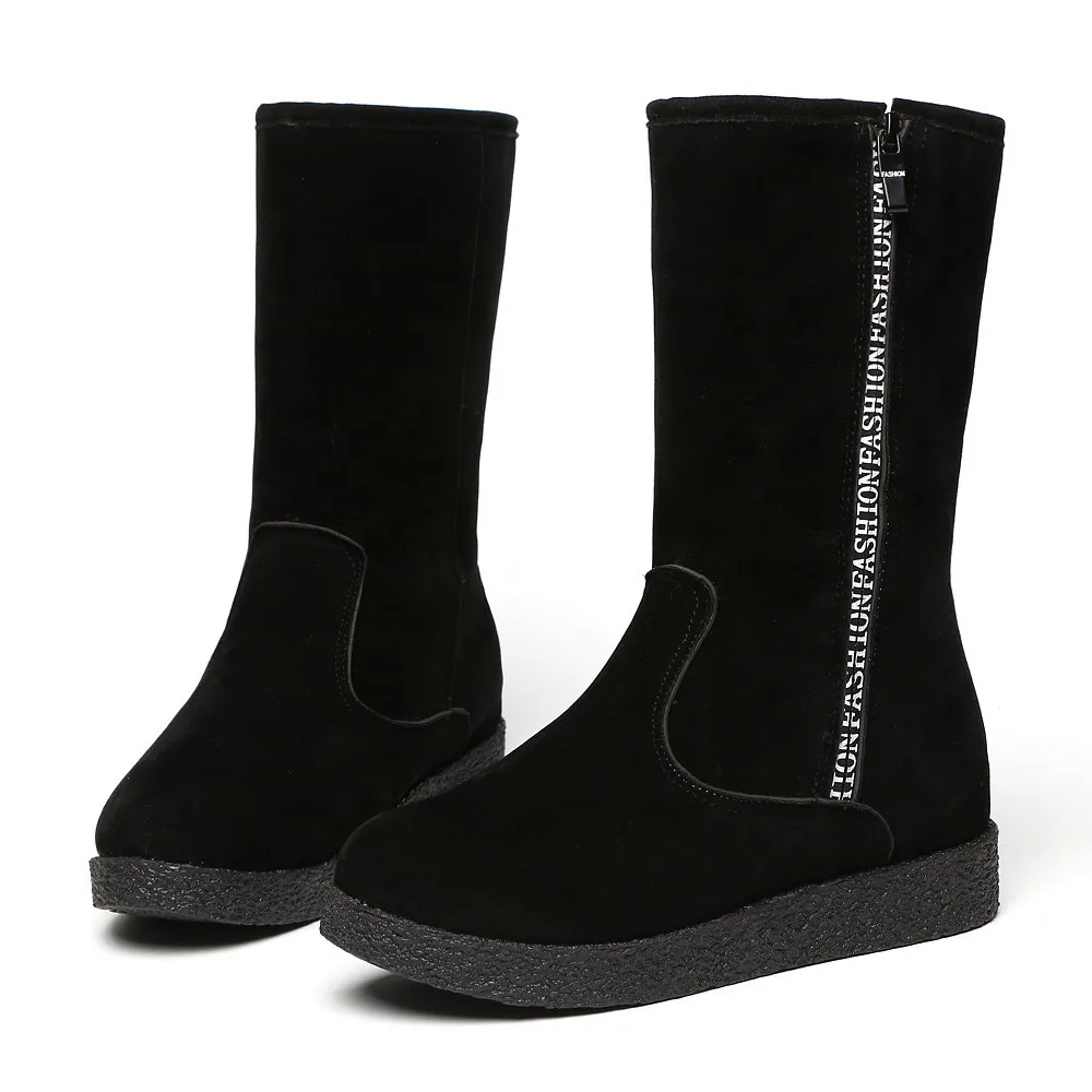 Boots Sexy Low Zipper Middle Tube High Suede Women Snow Boots Women's Fashion Winter Thigh High Boots Shoes Woman Boots Sexy Low Zipper Middle Tube High Suede Women Snow Boots Women's Fashion Winter Thigh High Boots Shoes Woman