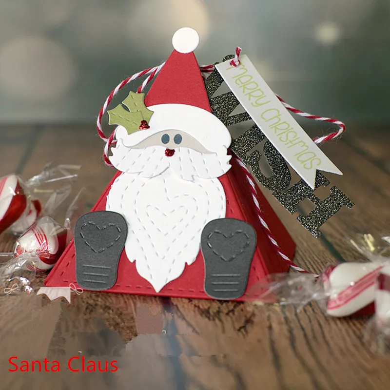 Пасхальный металлический Трафаретный вырубной штамп для самодельные трафареты Скрапбукинг штампы для рисунков на бумаге вырезанная карта делая Рождественская открытка - Цвет: Santa Claus