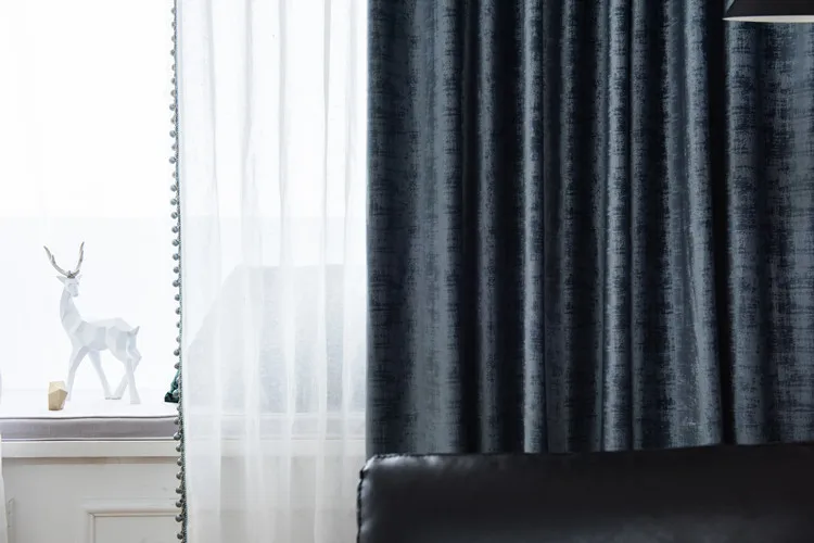 Высокая затенение Роскошная шенилловая затемненная оконная занавеска драпировка панель для гостиной спальни интерьер домашний декор сплошной Цвет T148#4