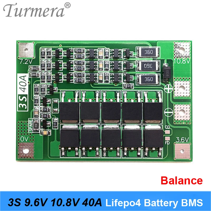 3S 40A 20A 9,6 в 10,8 В 32650 32700 LiFePO4 BMS литиевая железная батарея Защитная плата с выравниванием пусковое сверло