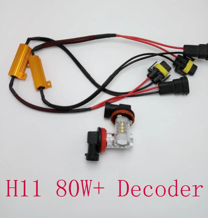 

2pcs Super White H8 H11 CREE chips  LED Fog Light Driving Bulbs +Canbus Decoders Error Free for BMW E71 X6 M E70 X5 E83 F25 x3