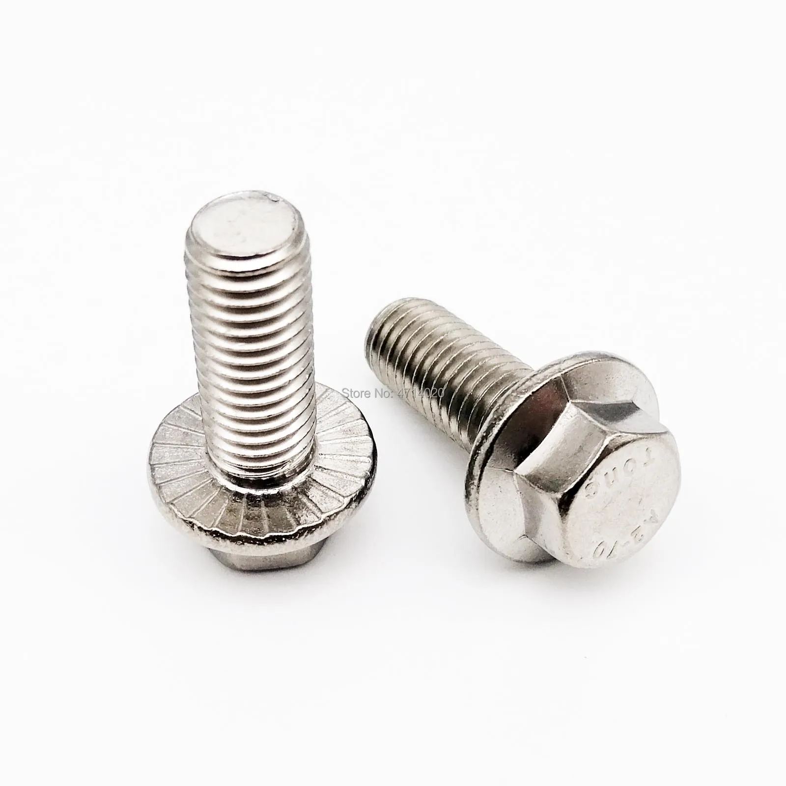 8mm M8 A2 STAINLESS HEXAGONAL FLANGE BOLTS WITH FREE A2 SERRATED FLANGE NUTS * 