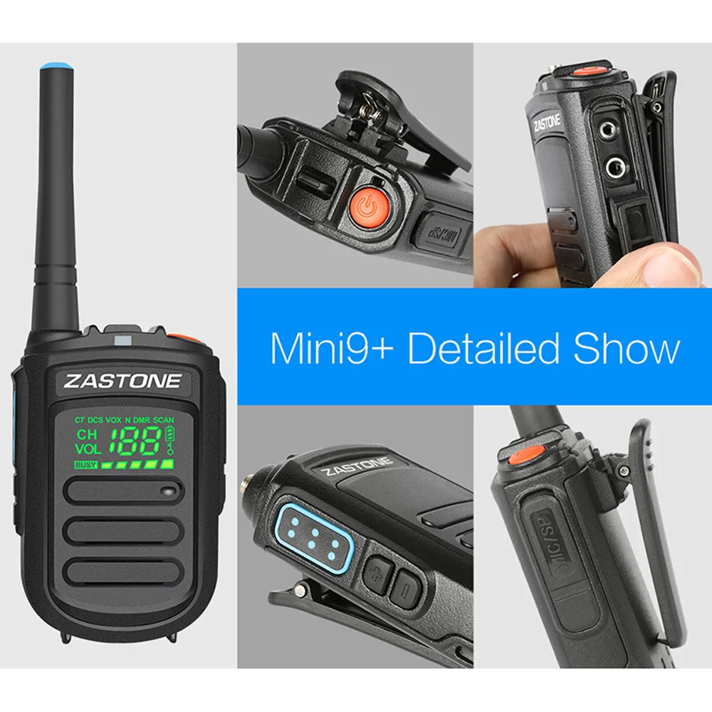 Zastone Mini9 Plus DMR портативная цифровая рация UHF 400-470MHz HF трансивер коммуникатор портативный двухстороннее радио