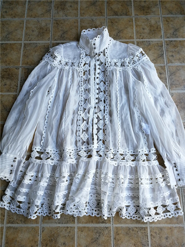 Truevoker, Европейское дизайнерское платье для подиума, для женщин, с длинным рукавом, с вышивкой, с вырезами, с заклепками, сексуальные, вечерние, Клубные, Vestidos
