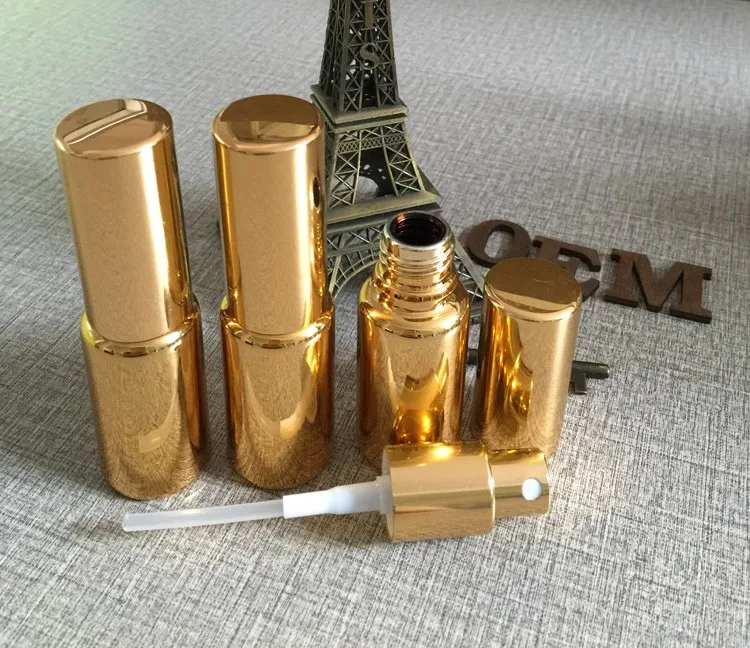 Temperatura de Ouro Spray de Perfume Vidro de Embalagem de Perfume ml de Alta ml de 15 Peças Lote Banhado Recarregáveis Garrafa Vazia Atomizador Ouro 50 - 15 2 Garrafas reutilizáveis