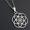 Colgante con forma de semilla y flor de la vida, joyería de Yoga, Bohemia, geométrica, Mandala, ciervo, 1 unidad ► Foto 2/5