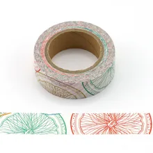 Cute kawaii lemon fruit Masking Washi Tape Decorative Adhesive Tape Diy Scrapbooking School Office Supply 15mm x 7m kawaii creative washi tape scrapbooking diy sticker decorative adhesive tape masking tape office school stationery