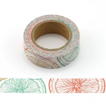 Cute kawaii lemon fruit Masking Washi Tape Decorative Adhesive Tape Diy Scrapbooking School Office Supply 4cm flower falls kawaii deco adhesive paper floral masking washi tape stickers scrapbooking office decoration cute stationary