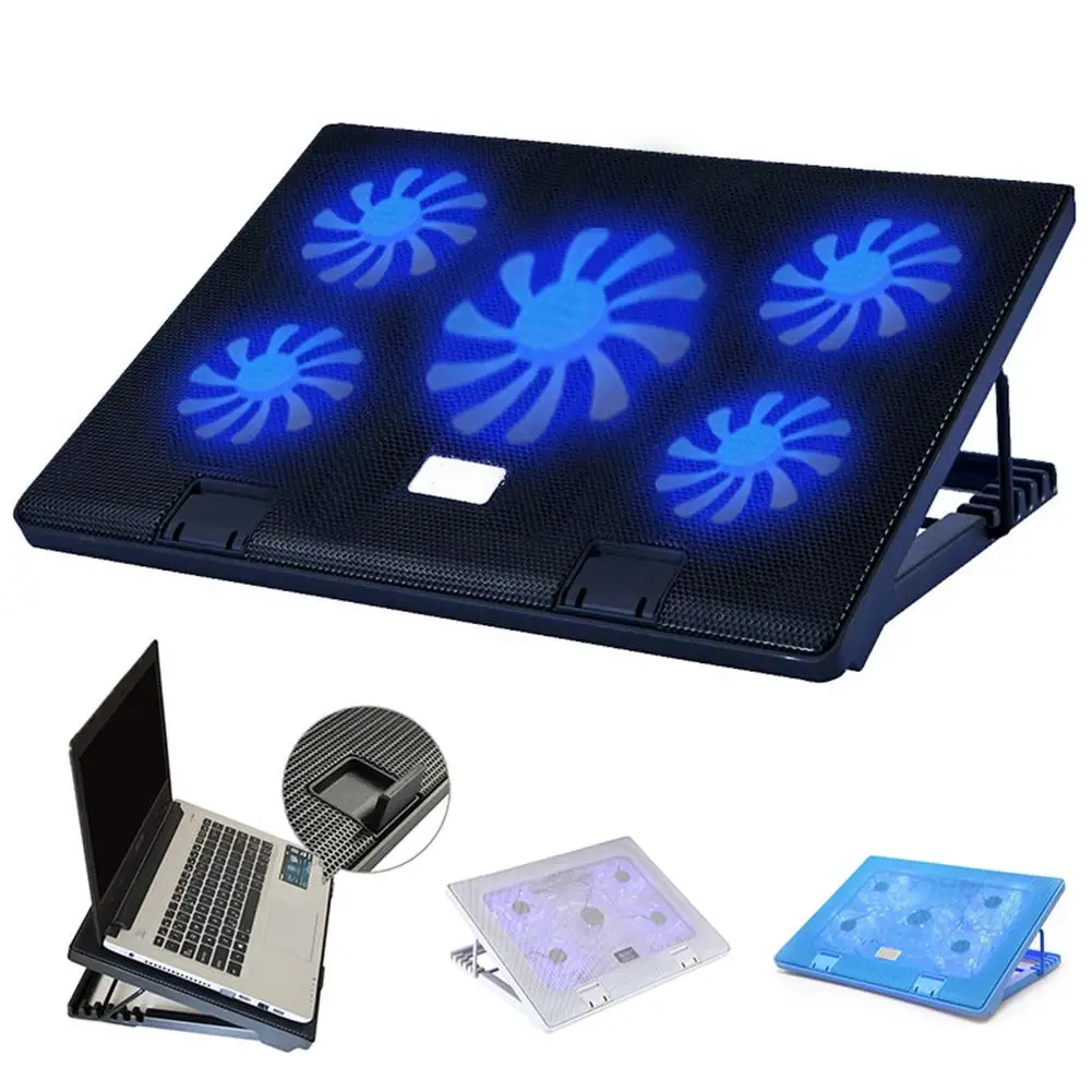 

5 Fans Notebook Cooler Cooling laptop cooler Pad for Laptop PC Base Computer Cooling Pad Strengthen Edition