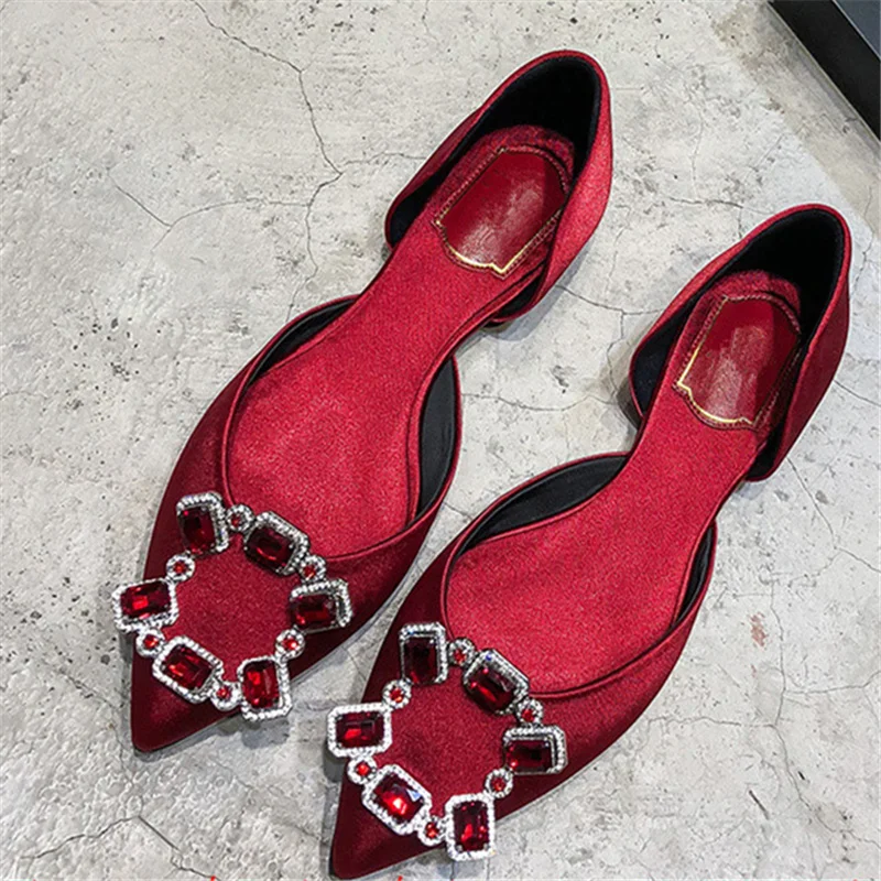

Crystal Design Women Flats 2019 Pointed Toe Flat Shoes Woman Loafers Shallow Zapatillas Mujer Slip On Mules Casual Ladies Shoes