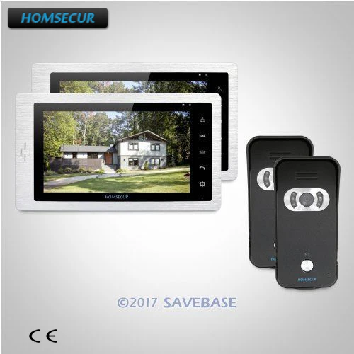 

HOMSECUR 7" 2V2 Video Door Phone Intercom System with Outdoor Monitoring Function for House/Flat