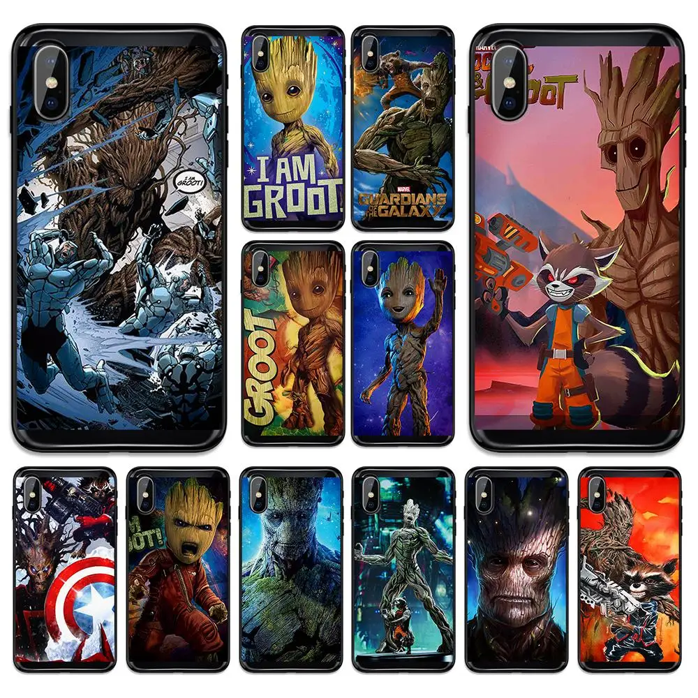 Стражи Галактики Marvel мягкая термополиуретановая крышка чехол для Apple iPhone 6 6S 7 8 Plus