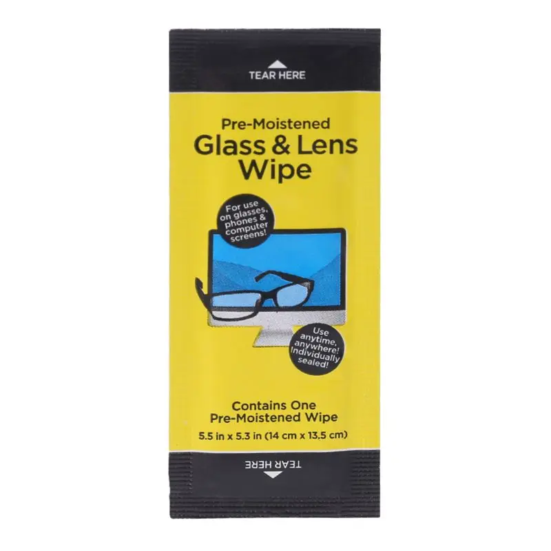 

5pcs/pack Glasses & Lens Wipes Sreen Moist Cleansing Cloth Alcohol Wet Paper Anti Fog Towelette