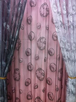 

CS 153 Curtain fabrics yarn for Bedroom Rustic Curtain fabric Yarn Sheer Curtain fabrics Window Screening fashion tulle Curtain