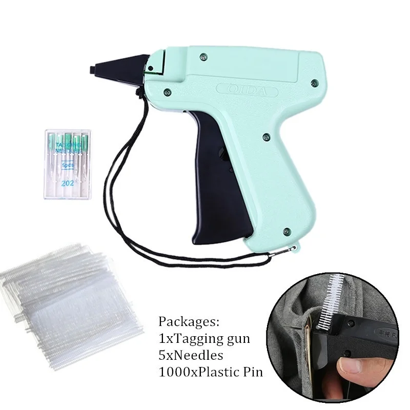 

Clothes Garment Price Label Tagging Tag Gun 3"1000 Barbs + 5 Needles Set Machine