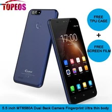 Гретель S55 5.5 дюймов quad core android 7.0 мобильный телефон 1 ГБ Оперативная память 16 ГБ Встроенная память MT6580A 1.3 ГГц 8MP двойной Cam WCDMA GPS смартфон