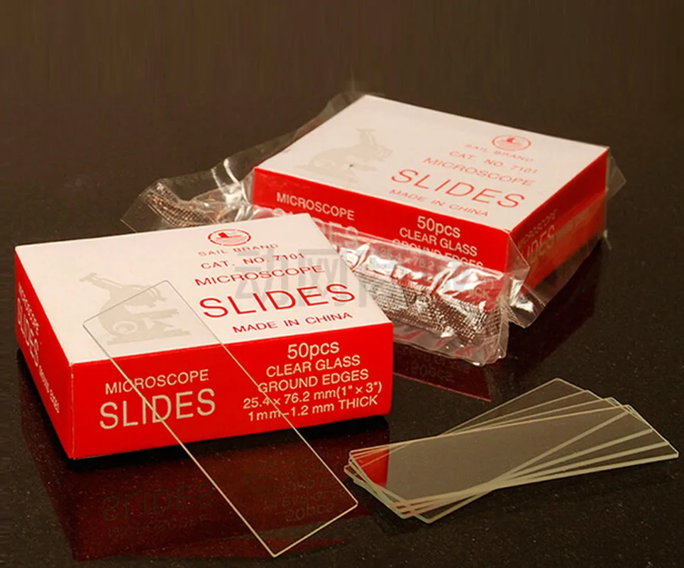 Free Shipping Microscope Slides 50pcs and 24*50mm Cover Glass Slips 100pcs 1set | Инструменты