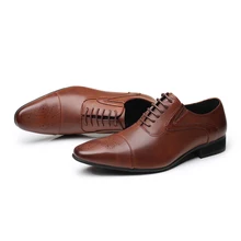Роскошные мужские официальные туфли из натуральной кожи; Мужские модельные туфли-оксфорды с острым носком наивысшего качества из коровьей кожи; размеры 38-48; C2-1022