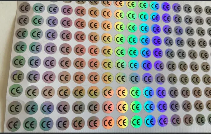 1000 шт CE голограмма наклейка клейкая сертификация этикетка Водонепроницаемая