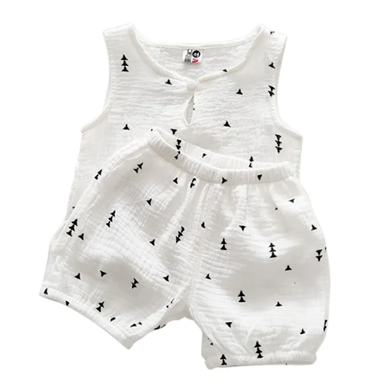 

2017 Baby Summer Clothing Sets Children Star Tree Print Clothing Sets Boys Girls tops and Shorts 2 pcs Suits Outfits