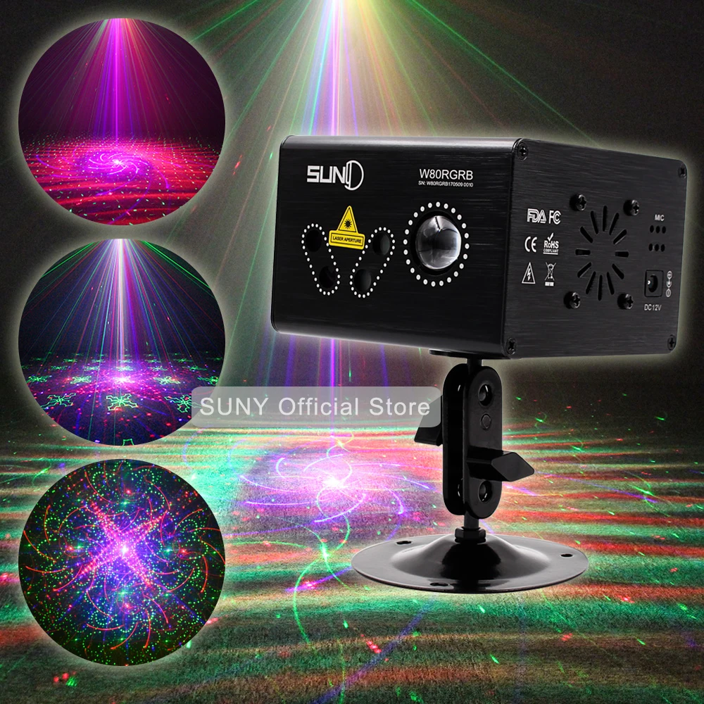 Buy SUNY DJ Laser Light RGRB Multi Gobos Projector RGB