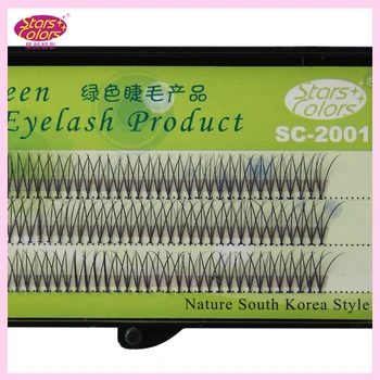 

Free shipping 5 trays fake Eyelashes Natural false 3 flares Cross Style eyelashes Eye lash Handmade make up Extension