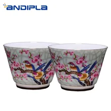 2 шт./лот, 75 мл/65 мл, фарфор Цзиндэчжэнь, чашка Пастельная, художественная чашка, мастерские чашки, посуда для напитков, чайный декор, ремесла, коллекция бутиков