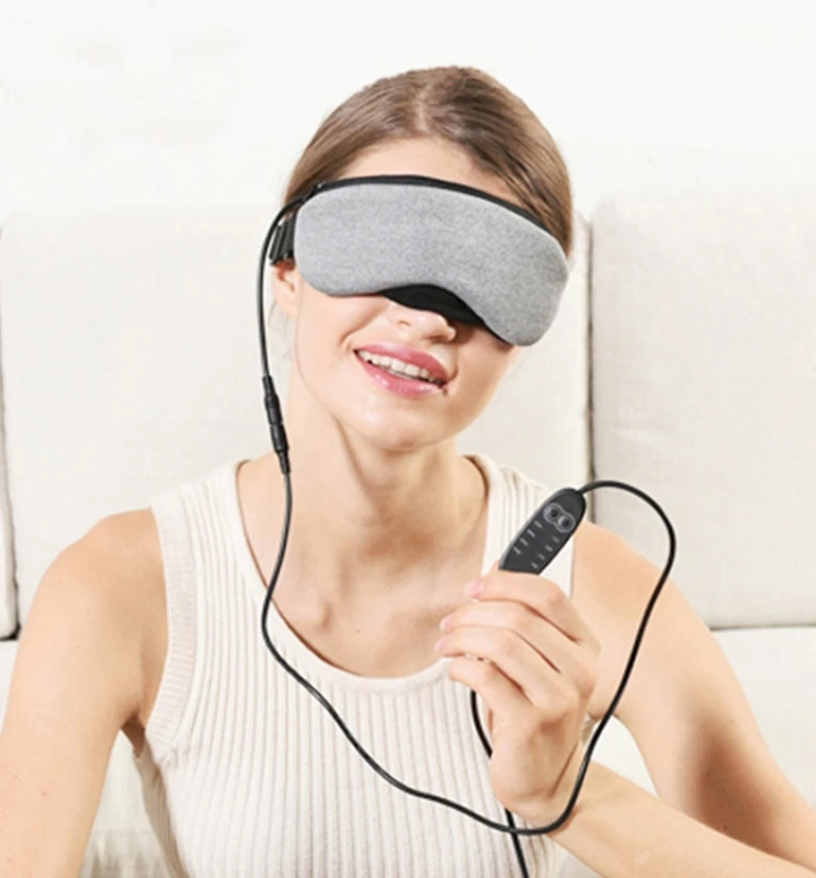 New Temperature Control Heat Steam Cotton Eye massager Mask USB Charging Brain Electric Health Care Tools Stress Relief