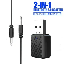 Bluetooth 5.0 Audio Receiver Transmitter adapter 3.5mm AUX Jack Stereo Bluetooth Transmitter For TV PC Car USB Wireless Adapter bluetooth dongle transmitter 3 5mm audio adapter transmitter for tv speaker usb bluetooth adapter for car stereo bluetooth dong