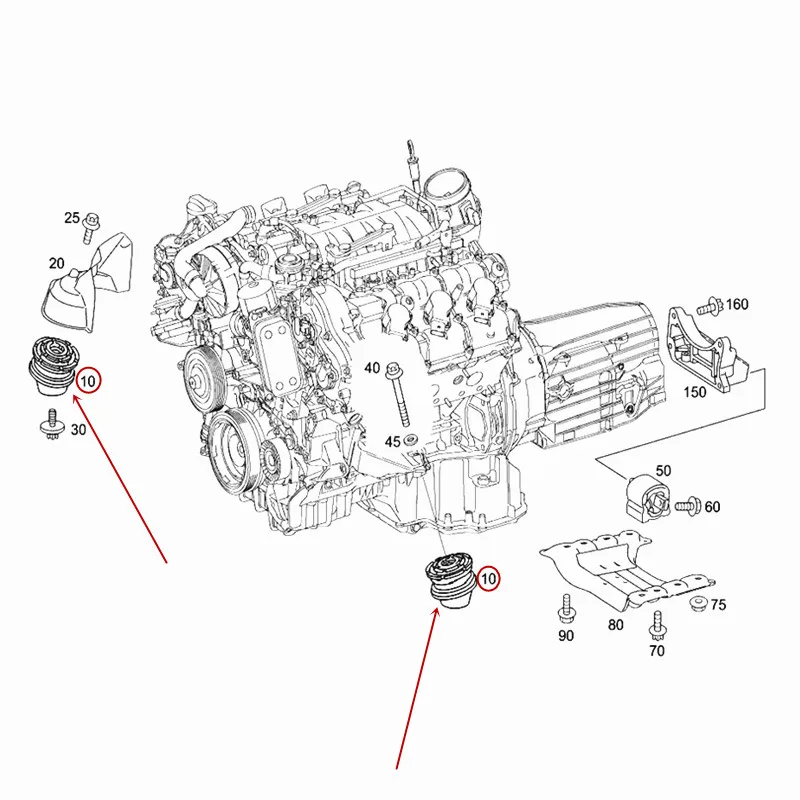 Когтеточка подходит для S класса S300 S400 S500mer ced es-be nzS600 кронштейн опорный двигатель для ног резиновый кронштейн для двигателя коврик для машины