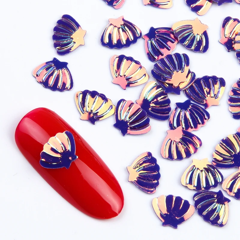 ELESSICAL 10g/bag Mermaid Pink Shell Shape Holographic Nail Glitters Polish For Nails Manicure Tools Nail Art Decorations WY1066