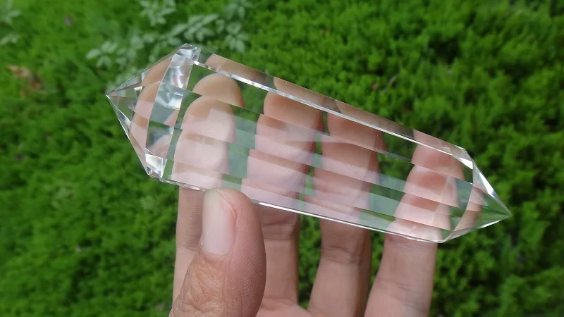 

13 sided VOGEL Style Closest 99.99% Clear QUARTZ CRYSTAL DT POINT Healing 54g