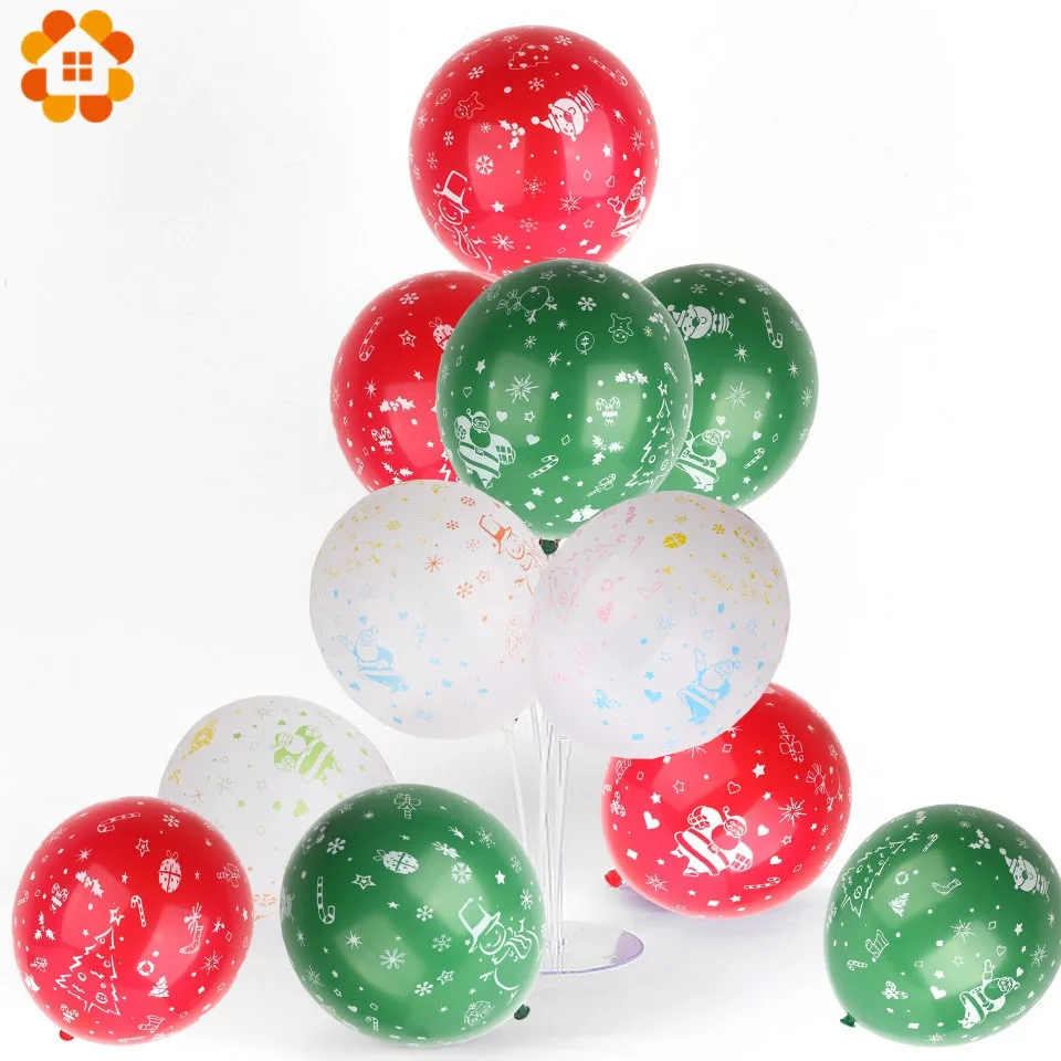 

20PCS 12inch Christmas Printing Latex Balloons Confetti Air Balloons Inflatable Ball For Home Merry Christmas Party Decorations